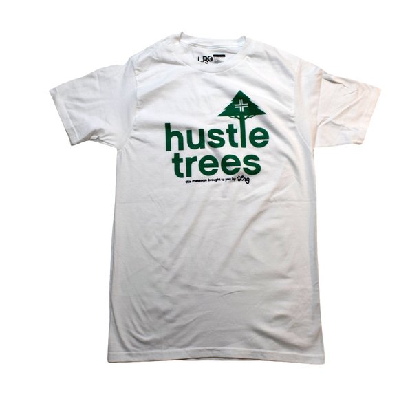 LRG Lifted Research Group Hustle Trees Mens White Green Shirt New Small - Picture 1 of 4